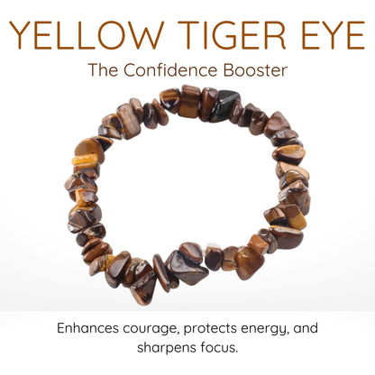 Yellow Tigers Eye Gravel Bracelet