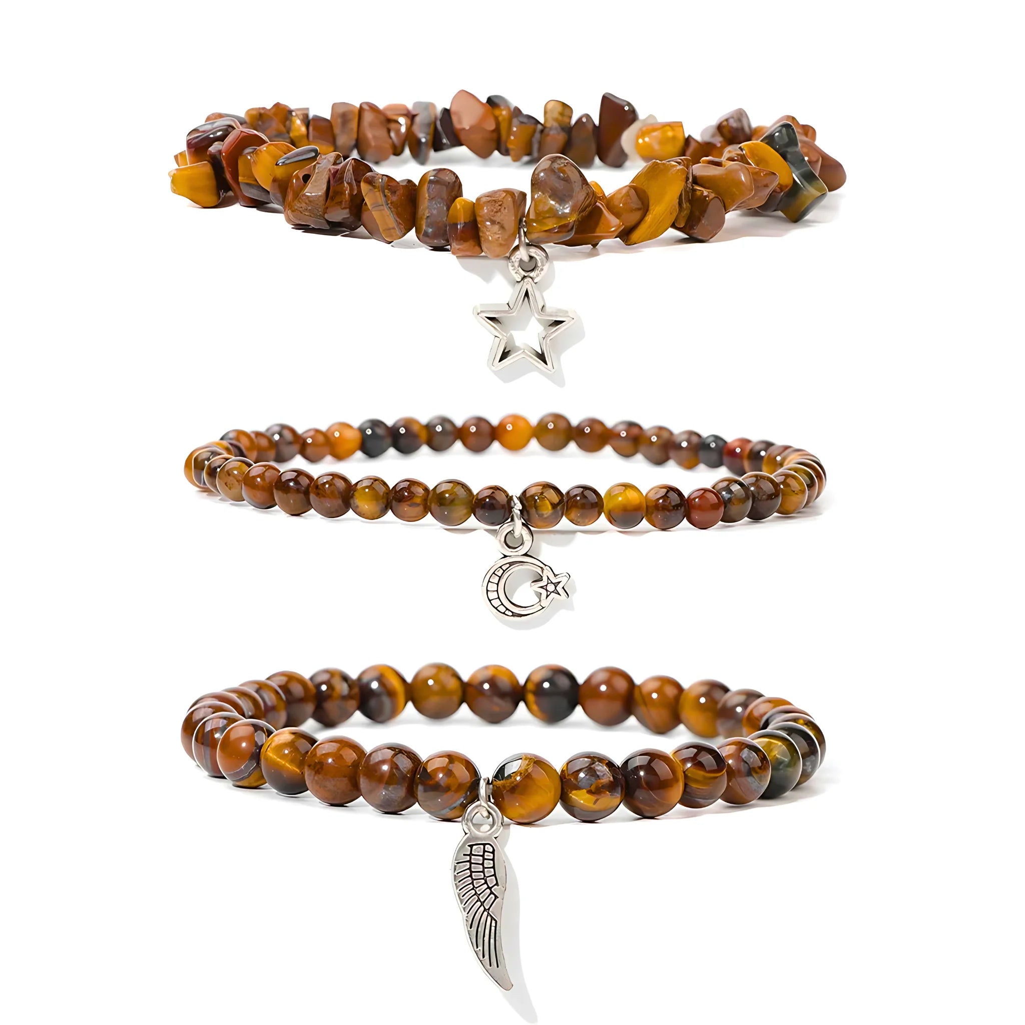 Yellow Tiger’s Eye Charm Stack