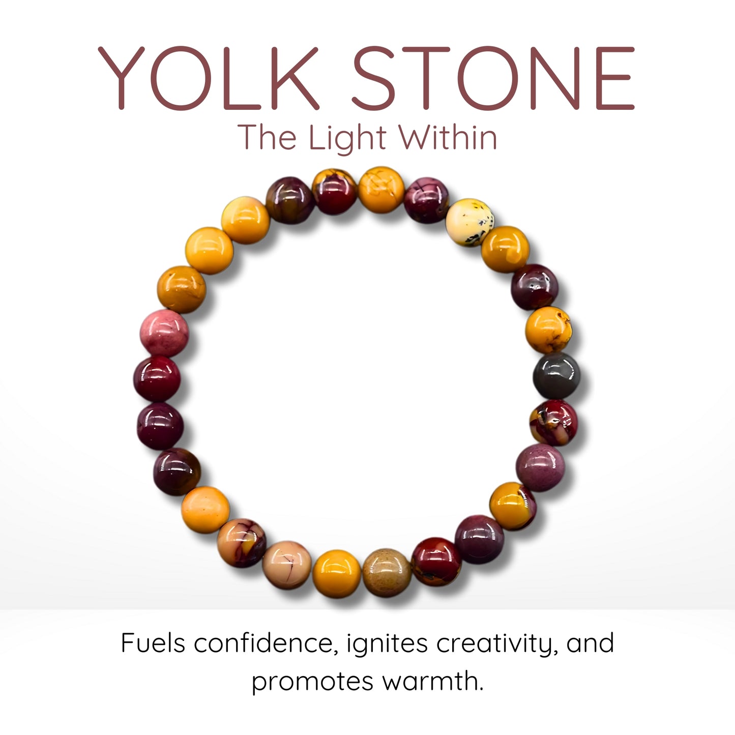 Yolk Stone Bead Bracelet