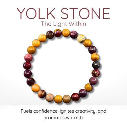 Yolk Stone Bead Bracelet