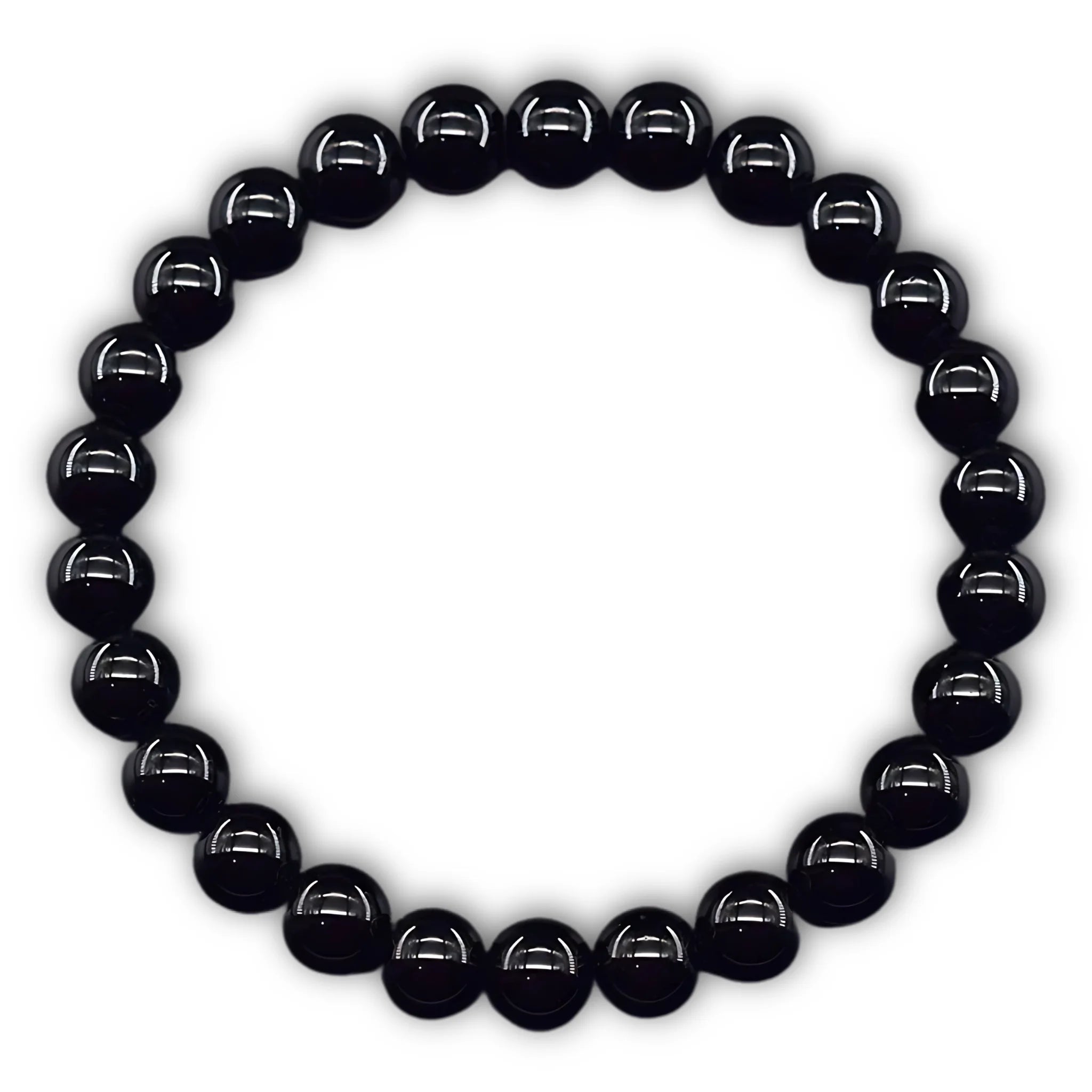 Gemstone4K Onyx healing bracelet on white background.